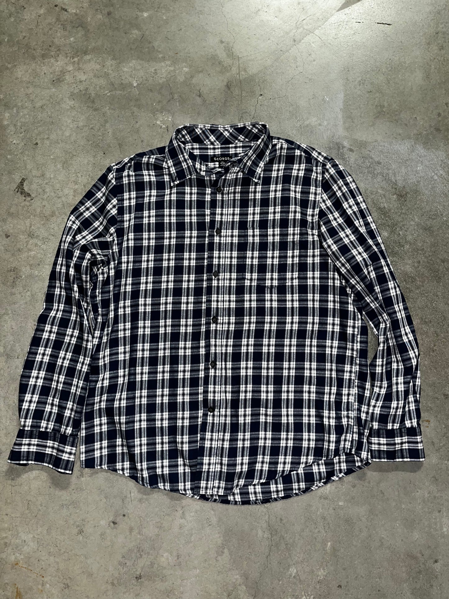 Cross Flannel (Navy Blue)